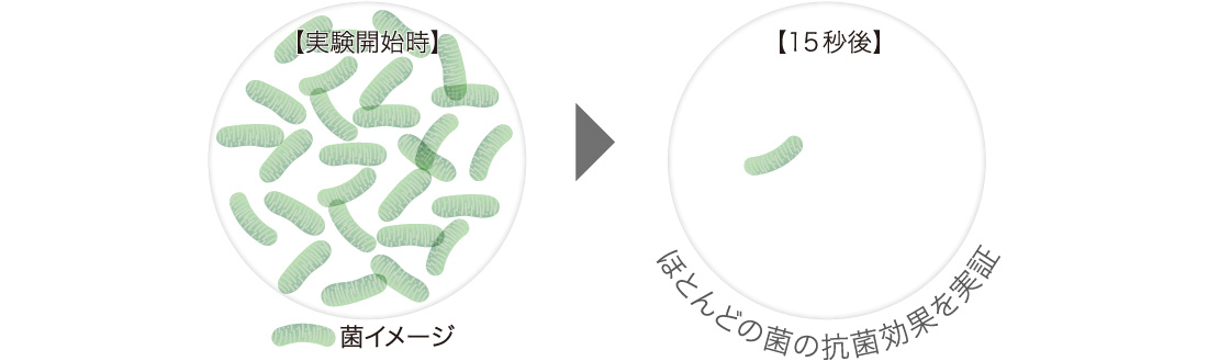 強力な除菌効果を実証！